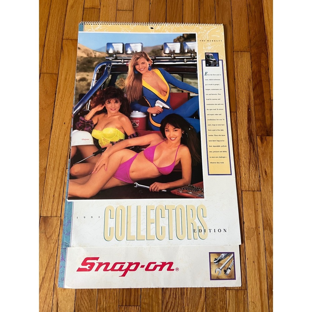 Vintage 1991 Snap-on Tools Collectors Edition Calendar Pinup Girl Garage Art 90s